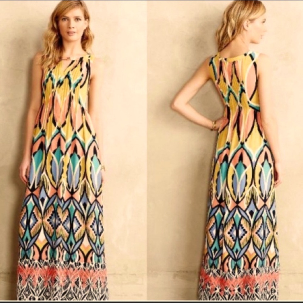 Anthropologie maxi dress size 10